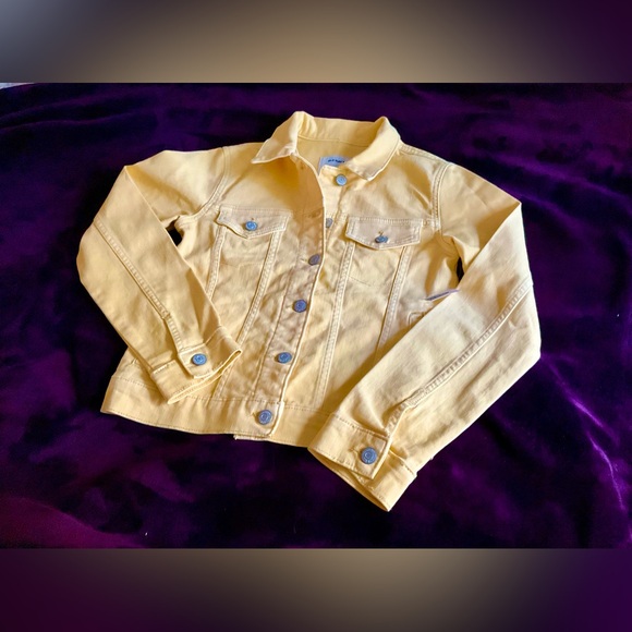 NWT Old Navy Yellow Girls Jeans Jacket - Picture 1 of 8